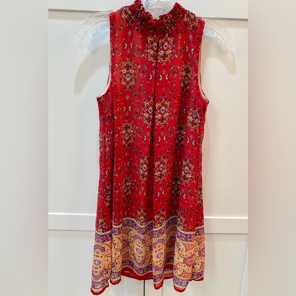 Red Print Dress